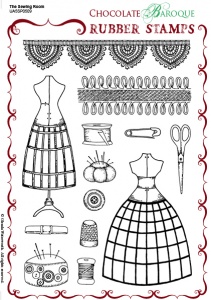 The Sewing Room Rubber Stamp sheet - A5